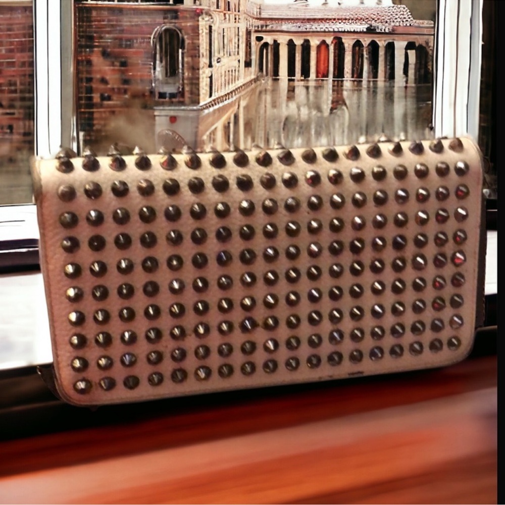 Christian Louibuton Studded Long Wallet